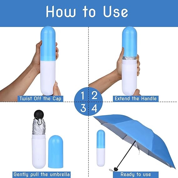 Mini Foldable Capsule Umbrella