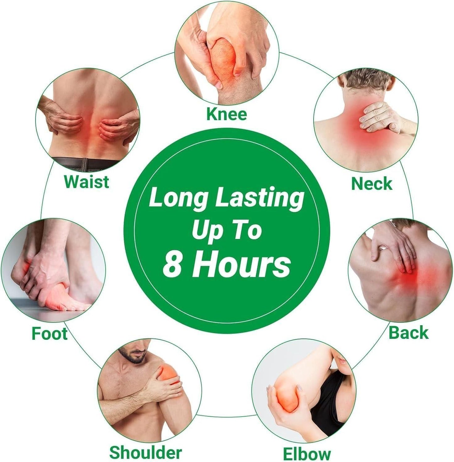Natural Knee Pain Relief Patches – Fast Acting, Non-Messy (Pack of 10, 20, 30)