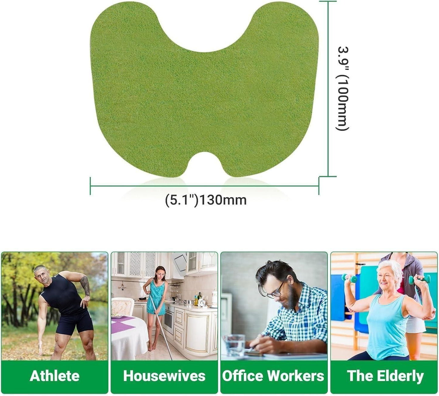 Natural Knee Pain Relief Patches – Fast Acting, Non-Messy (Pack of 10, 20, 30)
