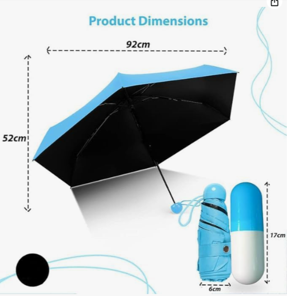 Mini Foldable Capsule Umbrella