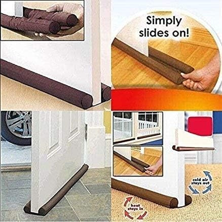 Door Stopper Bottom Strip, Bottom Sealing Strip, Twin Draft Stopper, Gap Filler (Pack of 6)