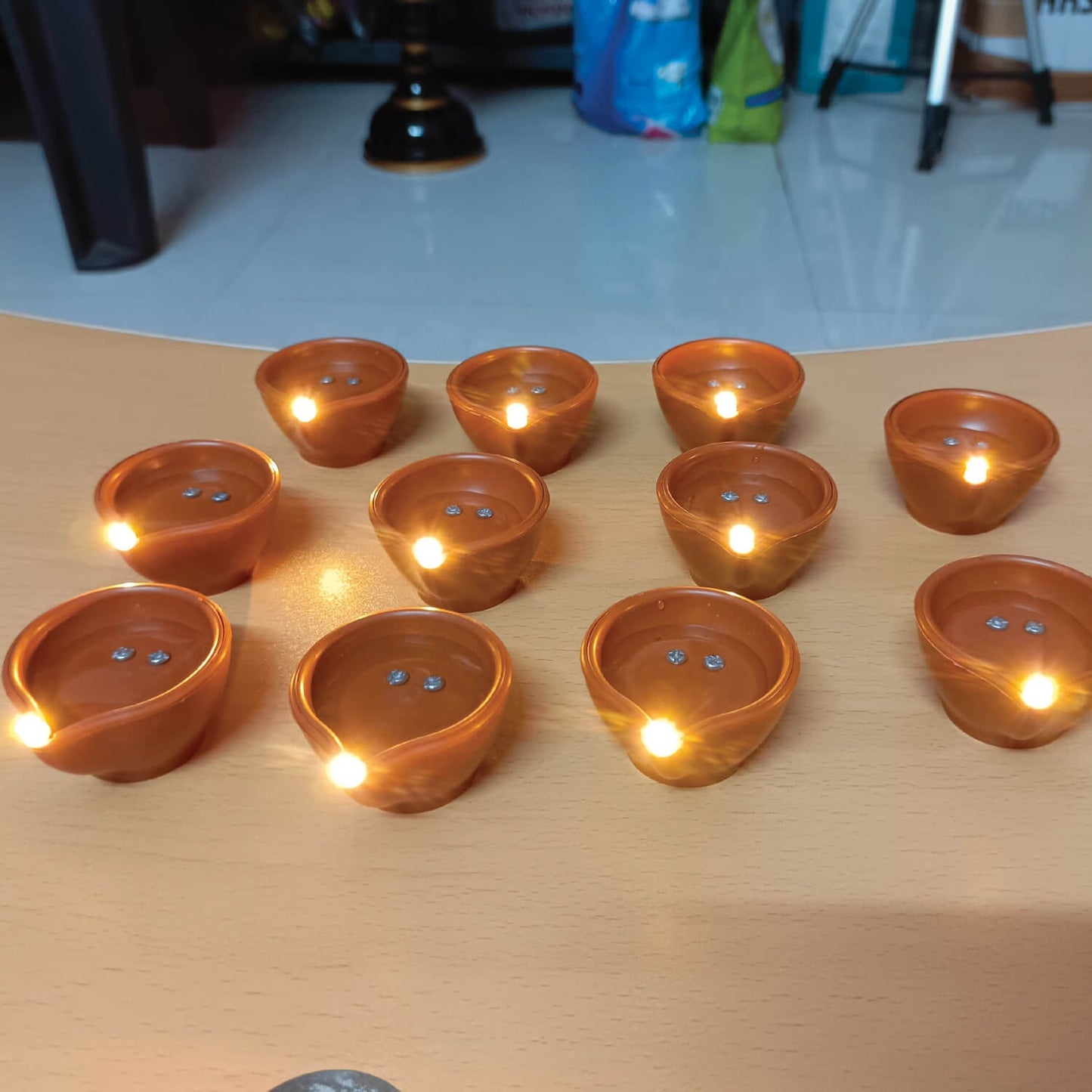 LED Light Water Sensor Diyas Plastic with, Ambient Lights, (Pack of 6/12/18/24)