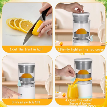 Electric Citrus Juicer - Wireless, USB Charging & Portable Fruits Juicer
