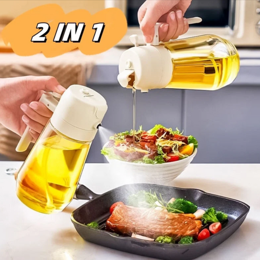 2 in 1 Oil Dispenser and Sprayer (500ml) + Pay Online Rs30 OFF