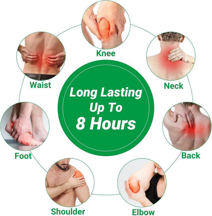 Natural Knee Pain Relief Patches – Fast Acting, Non-Messy (Pack of 10, 20, 30)