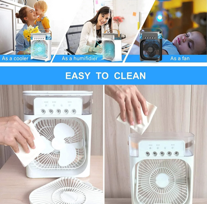 Portable Humidifier Air Cooler Mist Fan Mini Cooler with 3 Speed Mode