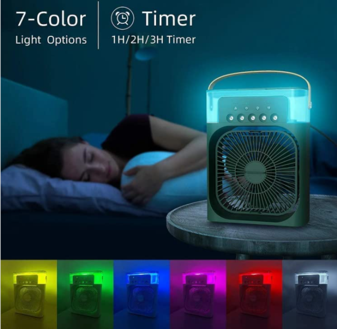 Portable Humidifier Air Cooler Mist Fan Mini Cooler with 3 Speed Mode
