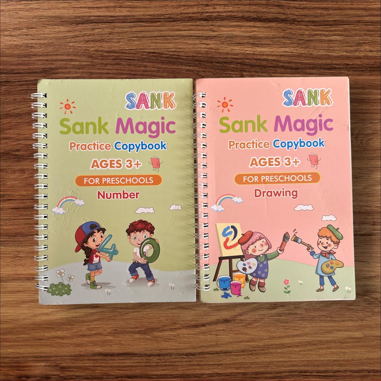 Magic Practice Copybook (4 Books + 1 Pen + 10 Refills + 1 Grip) + UPI 50Rs OFF
