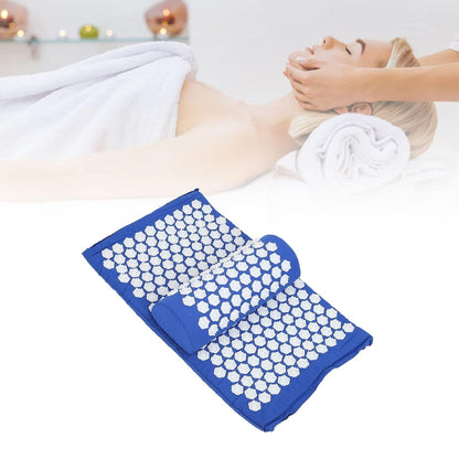 Acupressure Mat and Pillow Set for Back/Neck Pain Relief and Muscle Relaxation
