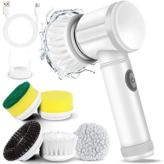 5 In 1 Electric Cleaning Magic Brush Multifunctional Spin Cleaner Brush
