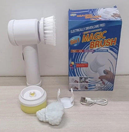 5 In 1 Electric Cleaning Magic Brush Multifunctional Spin Cleaner Brush