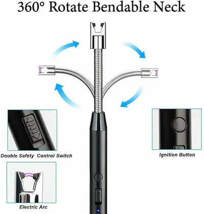 Rechargeable USB Electric Lighter - Buy 1 Get 1 FREE (Pack Of 2)